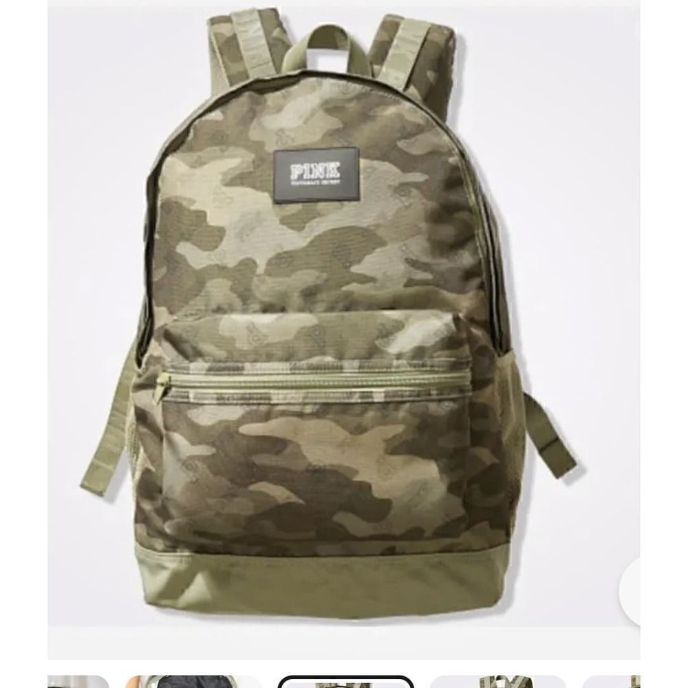 Victorias secret pink camouflage campus backpack